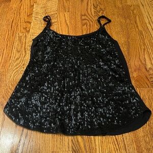 J Crew Woman’s Black Sequin Tank Size XS
